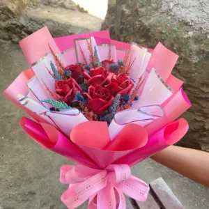 artificial red roses bouquet by Cebu Flower Store